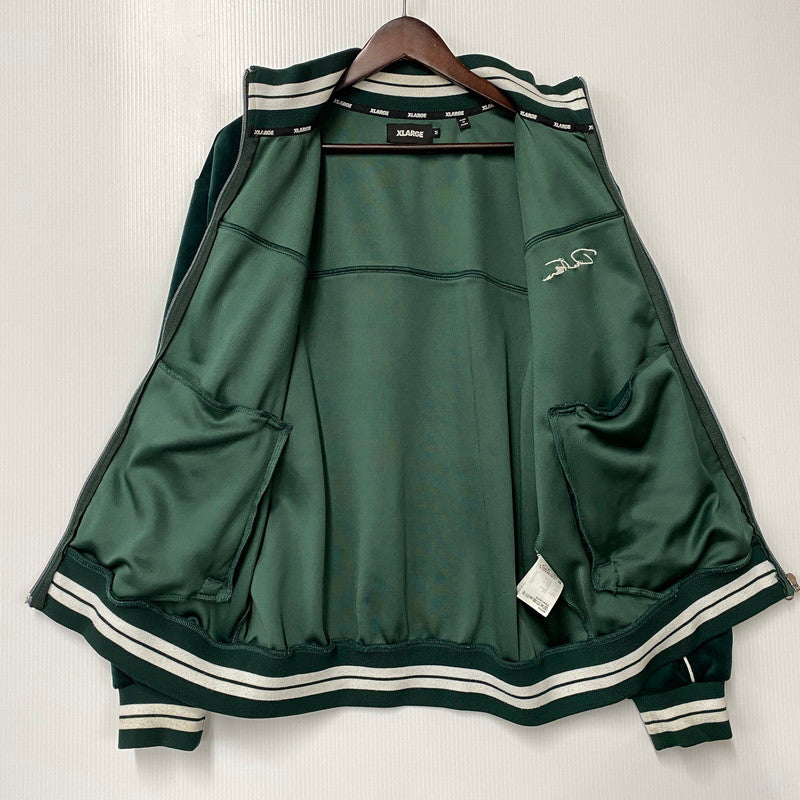【中古品】【メンズ】 XLARGE×DEXFILMZ エクストララージ デックスフィルムズ 101244021018 VELOUR TRACK JACKET ベロア トラック ジャケット アウター 142-260731-cs-08-izu サイズ：M カラー：グリーン 万代Net店