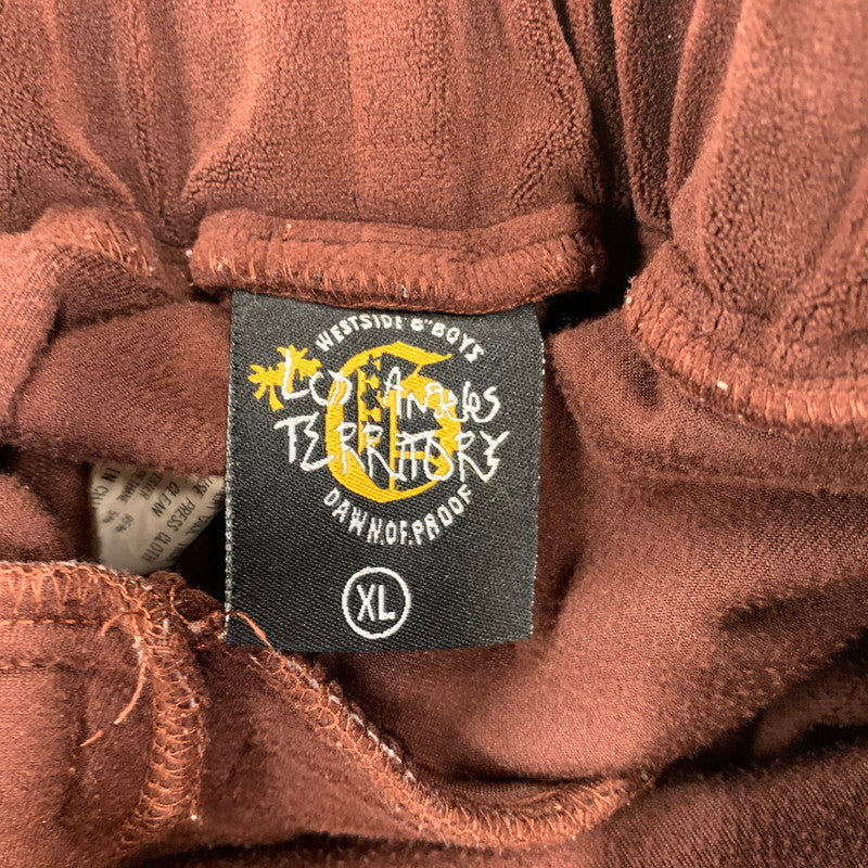 【中古品】【メンズ】 LOS ANGELES TERRITORY ロサンゼルス テリトリー VELOUR TRACK PANTS ベロアトラックパンツ 153-260802-as-23-izu サイズ：XL カラー：ブラウン系 万代Net店
