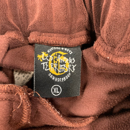 【中古品】【メンズ】 LOS ANGELES TERRITORY ロサンゼルス テリトリー VELOUR TRACK PANTS ベロアトラックパンツ 153-260802-as-23-izu サイズ：XL カラー：ブラウン系 万代Net店