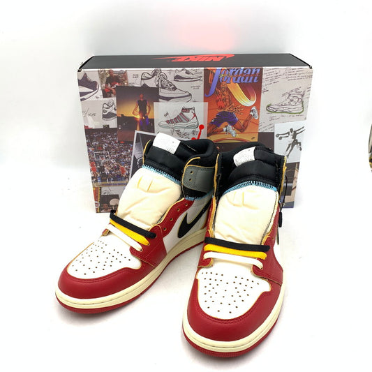 【中古美品】【メンズ】 NIKE×UNION ナイキ×ユニオン HV8563-600 AIR JORDAN 1 RETRO HIGH OG エアジョーダン1 レトロ ハイ OG シューズ 靴 160-260731-yn-01-izu サイズ：27cm カラー：シカゴ/シャドウ 万代Net店