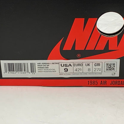 【中古美品】【メンズ】 NIKE×UNION ナイキ×ユニオン HV8563-600 AIR JORDAN 1 RETRO HIGH OG エアジョーダン1 レトロ ハイ OG シューズ 靴 160-260731-yn-01-izu サイズ：27cm カラー：シカゴ/シャドウ 万代Net店