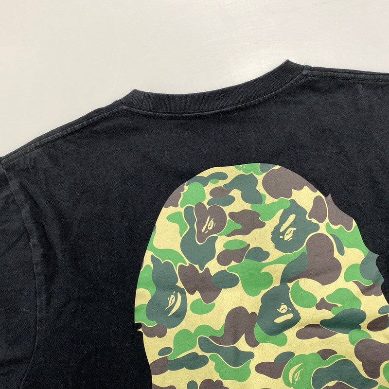 【中古品】【メンズ】 A BATHING APE アベイシングエイプ BIG APE HEAD LOGO SS TEE 001TEK301006M ビッグエイプヘッド ロゴ 半袖 Tシャツ 142-260806-as-01-izu サイズ：M カラー：ブラック 万代Net店