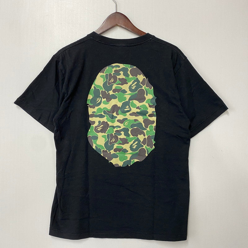 【中古品】【メンズ】 A BATHING APE アベイシングエイプ BIG APE HEAD LOGO SS TEE 001TEK301006M ビッグエイプヘッド ロゴ 半袖 Tシャツ 142-260806-as-01-izu サイズ：M カラー：ブラック 万代Net店