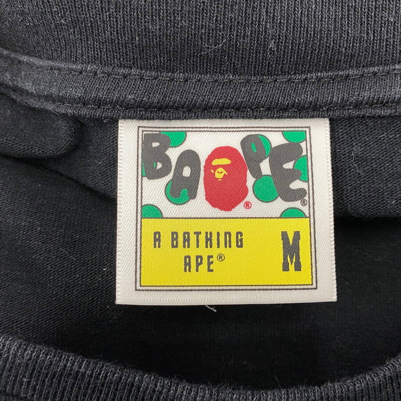 【中古品】【メンズ】 A BATHING APE アベイシングエイプ BIG APE HEAD LOGO SS TEE 001TEK301006M ビッグエイプヘッド ロゴ 半袖 Tシャツ 142-260806-as-01-izu サイズ：M カラー：ブラック 万代Net店
