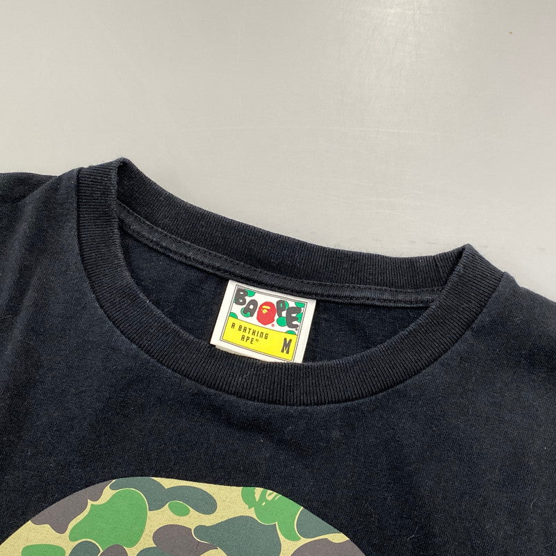【中古品】【メンズ】 A BATHING APE アベイシングエイプ BIG APE HEAD LOGO SS TEE 001TEK301006M ビッグエイプヘッド ロゴ 半袖 Tシャツ 142-260806-as-01-izu サイズ：M カラー：ブラック 万代Net店