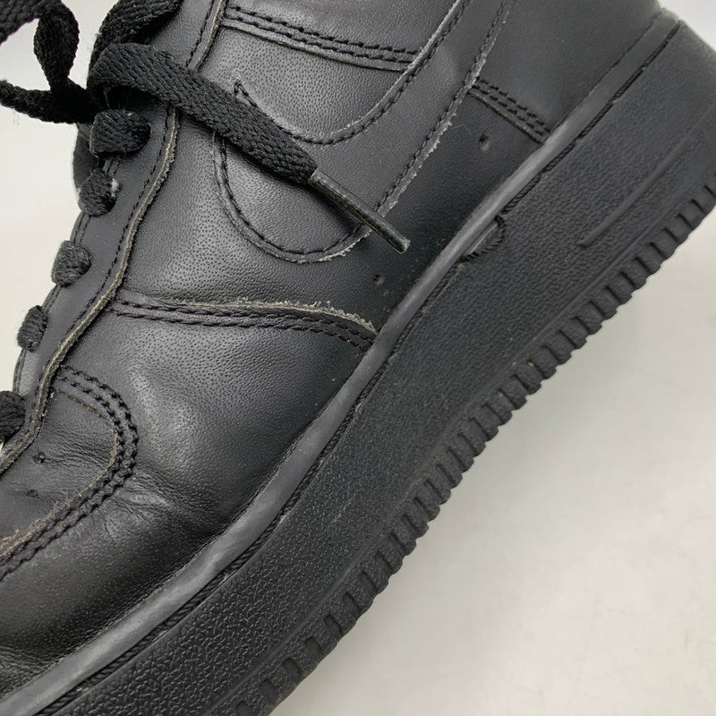 【現状渡し品】【メンズ/レディース】 NIKE ナイキ WMNS AIR FORCE 1 07 315115-038 ウィメンズ エア フォース 1 07 スニーカー 靴 160-260803-as-23-izu サイズ：25cm カラー：BLACK/BLACK 万代Net店