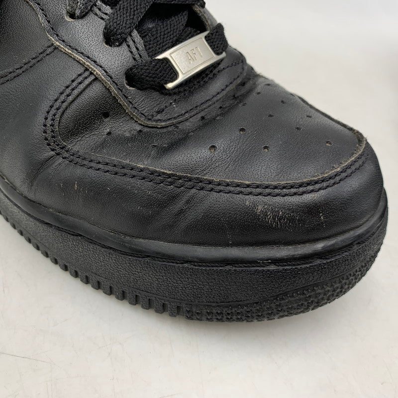 【現状渡し品】【メンズ/レディース】 NIKE ナイキ WMNS AIR FORCE 1 07 315115-038 ウィメンズ エア フォース 1 07 スニーカー 靴 160-260803-as-23-izu サイズ：25cm カラー：BLACK/BLACK 万代Net店