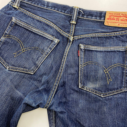【現状渡し品】【メンズ】 THE FLAT HEAD ザフラットヘッド 3008 DENIM PANTS デニム パンツ ボトムス 156-260806-yn-09-izu サイズ：32 カラー：インディゴ 万代Net店