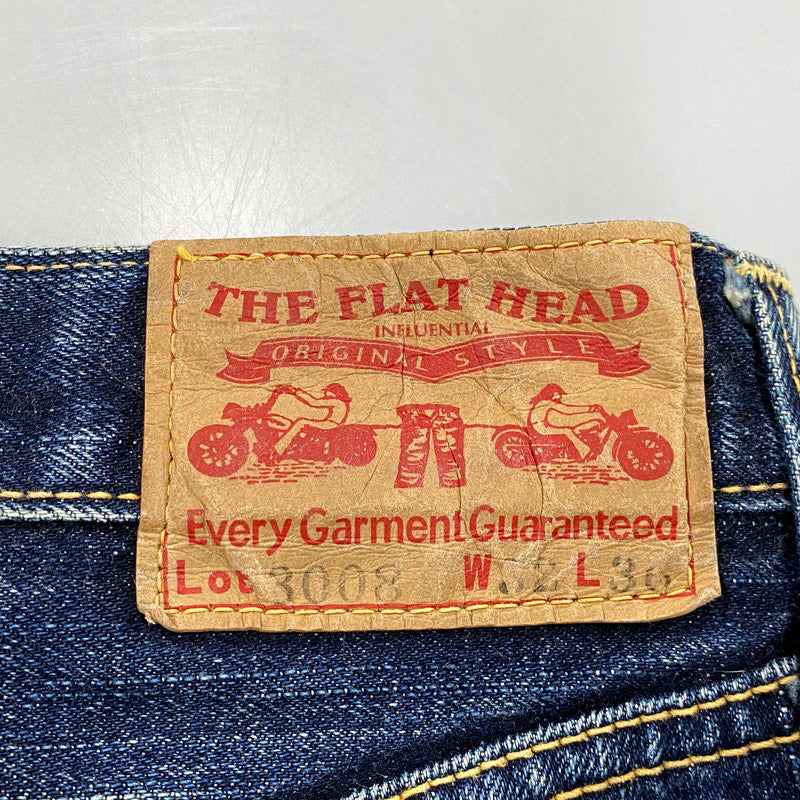【現状渡し品】【メンズ】 THE FLAT HEAD ザフラットヘッド 3008 DENIM PANTS デニム パンツ ボトムス 156-260806-yn-09-izu サイズ：32 カラー：インディゴ 万代Net店