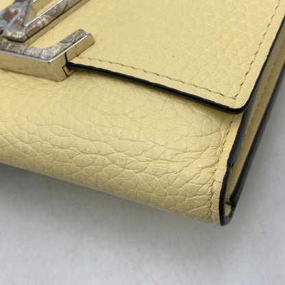 【中古品】【メンズ/レディース】 LOUIS VUITTON ルイ・ヴィトン ポルトフォイユ カプシーヌ コンパクト ウォレット 財布 179-260806-as-15-izu カラー：クリーム 万代Net店