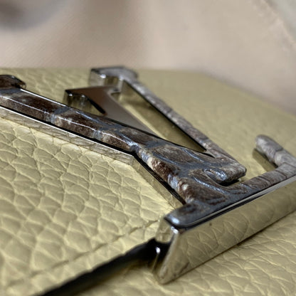 【中古品】【メンズ/レディース】 LOUIS VUITTON ルイ・ヴィトン ポルトフォイユ カプシーヌ コンパクト ウォレット 財布 179-260806-as-15-izu カラー：クリーム 万代Net店