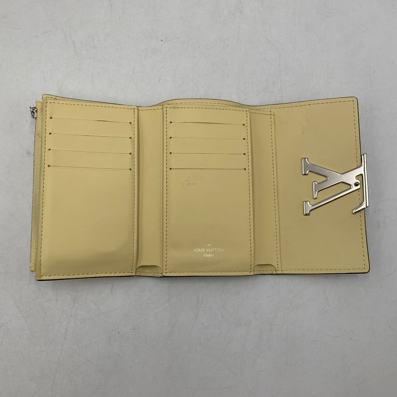 【中古品】【メンズ/レディース】 LOUIS VUITTON ルイ・ヴィトン ポルトフォイユ カプシーヌ コンパクト ウォレット 財布 179-260806-as-15-izu カラー：クリーム 万代Net店