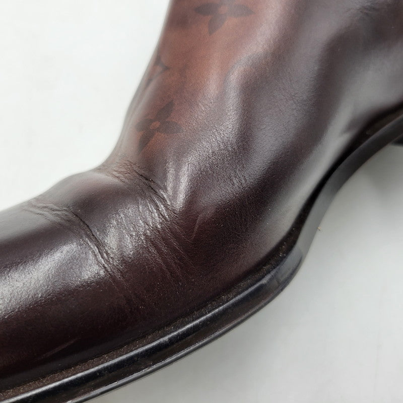 【中古品】【メンズ】 LOUIS VUITTON ルイ・ヴィトン SIDEGORE BOOTS サイドゴアブーツ シューズ 靴 179-260801-as-01-izu サイズ：8 カラー：ブラウン 万代Net店