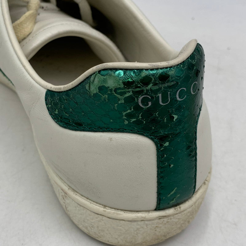 【現状渡し品】【メンズ】 GUCCI グッチ ACE BEE EMBROIDERED SNEAKERS 429446 エース ビー スニーカー 靴 183-260803-as-25-izu サイズ：9 カラー：ホワイト 万代Net店