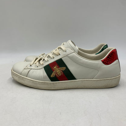 【現状渡し品】【メンズ】 GUCCI グッチ ACE BEE EMBROIDERED SNEAKERS 429446 エース ビー スニーカー 靴 183-260803-as-25-izu サイズ：9 カラー：ホワイト 万代Net店