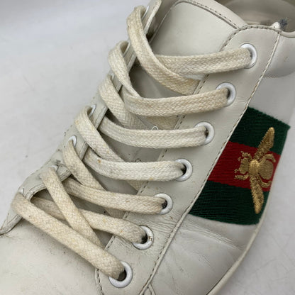 【現状渡し品】【メンズ】 GUCCI グッチ ACE BEE EMBROIDERED SNEAKERS 429446 エース ビー スニーカー 靴 183-260803-as-25-izu サイズ：9 カラー：ホワイト 万代Net店
