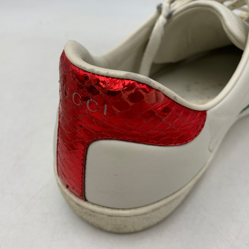 【現状渡し品】【メンズ】 GUCCI グッチ ACE BEE EMBROIDERED SNEAKERS 429446 エース ビー スニーカー 靴 183-260803-as-25-izu サイズ：9 カラー：ホワイト 万代Net店