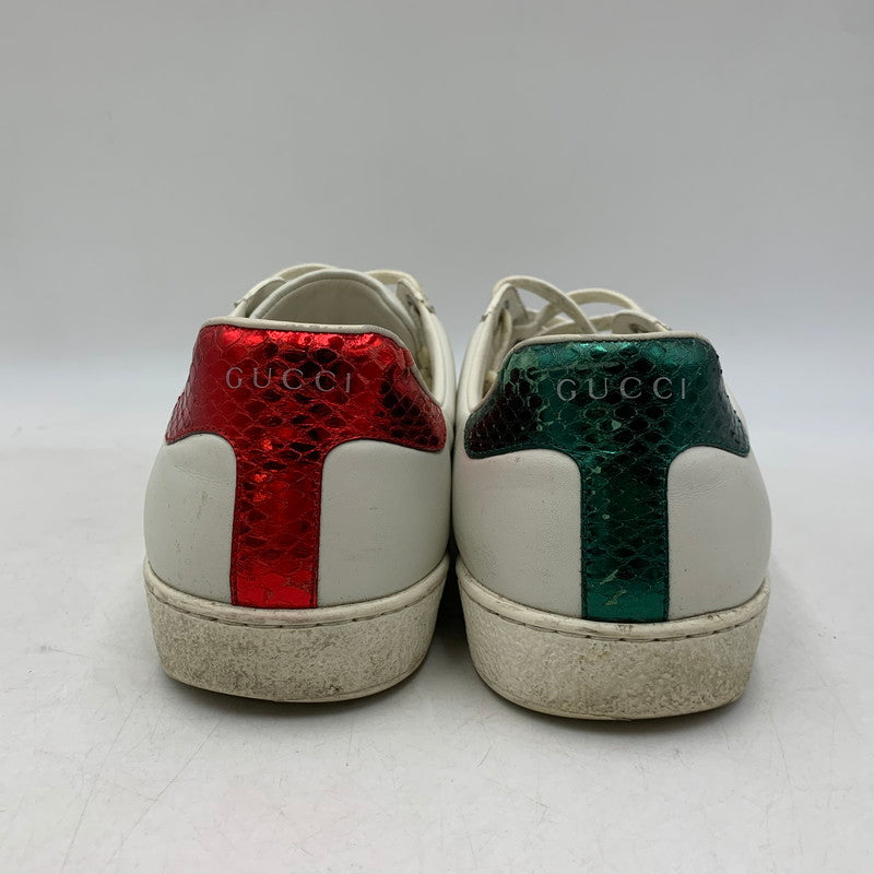 【現状渡し品】【メンズ】 GUCCI グッチ ACE BEE EMBROIDERED SNEAKERS 429446 エース ビー スニーカー 靴 183-260803-as-25-izu サイズ：9 カラー：ホワイト 万代Net店