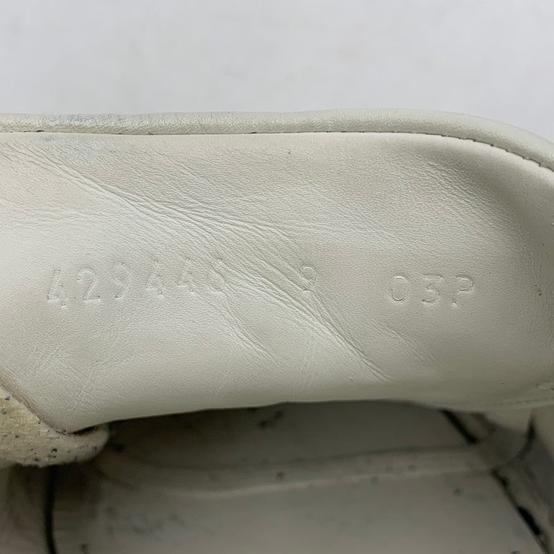 【現状渡し品】【メンズ】 GUCCI グッチ ACE BEE EMBROIDERED SNEAKERS 429446 エース ビー スニーカー 靴 183-260803-as-25-izu サイズ：9 カラー：ホワイト 万代Net店