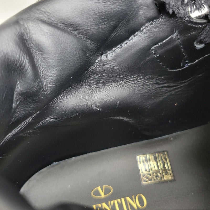 【中古品】【メンズ】 Valentino Garavani ヴァレンティノ・ガラヴァーニ VLTN ALLOVER PRINT HI CUT SNEAKERS TVE03Y2 オールオーバープリント ハイカット スニーカー 靴 183-260801-as-06-izu サイズ：43 カラー：ブラック 万代Net店
