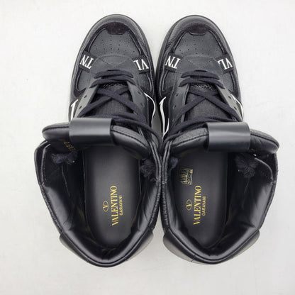【中古品】【メンズ】 Valentino Garavani ヴァレンティノ・ガラヴァーニ VLTN ALLOVER PRINT HI CUT SNEAKERS TVE03Y2 オールオーバープリント ハイカット スニーカー 靴 183-260801-as-06-izu サイズ：43 カラー：ブラック 万代Net店