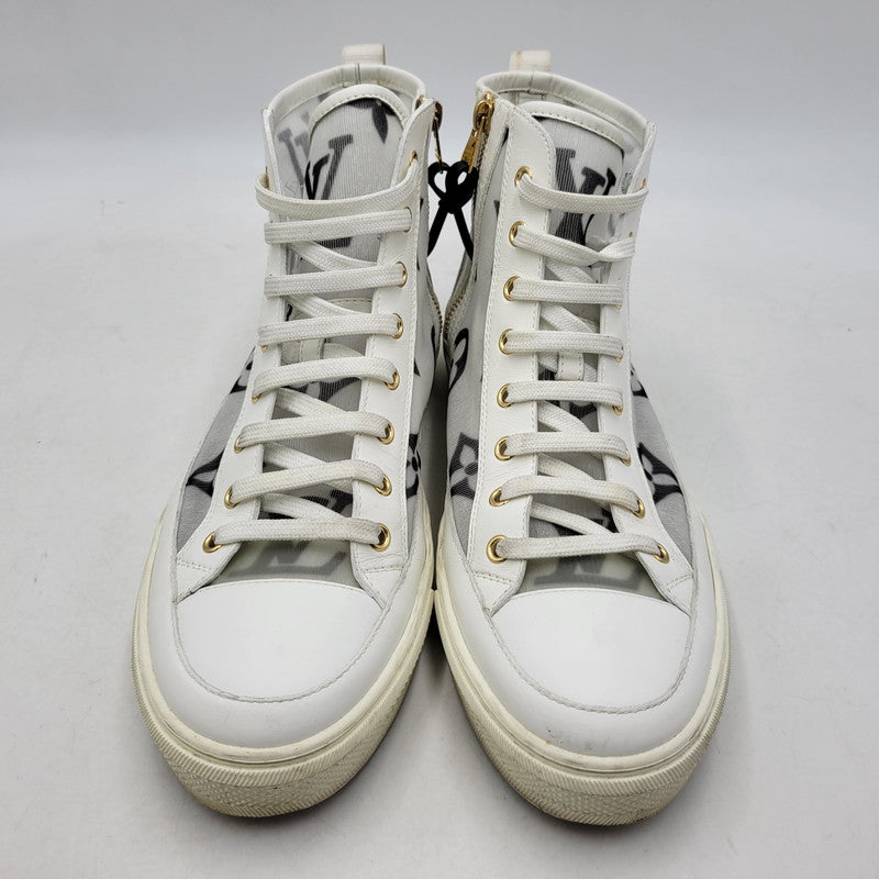 【中古品】【メンズ】 LOUIS VUITTON ルイ・ヴィトン STELLAR SNEAKER BOOT ステラー スニーカー ブーツ シューズ 靴 179-260801-as-03-izu サイズ：42 カラー：ホワイト 万代Net店