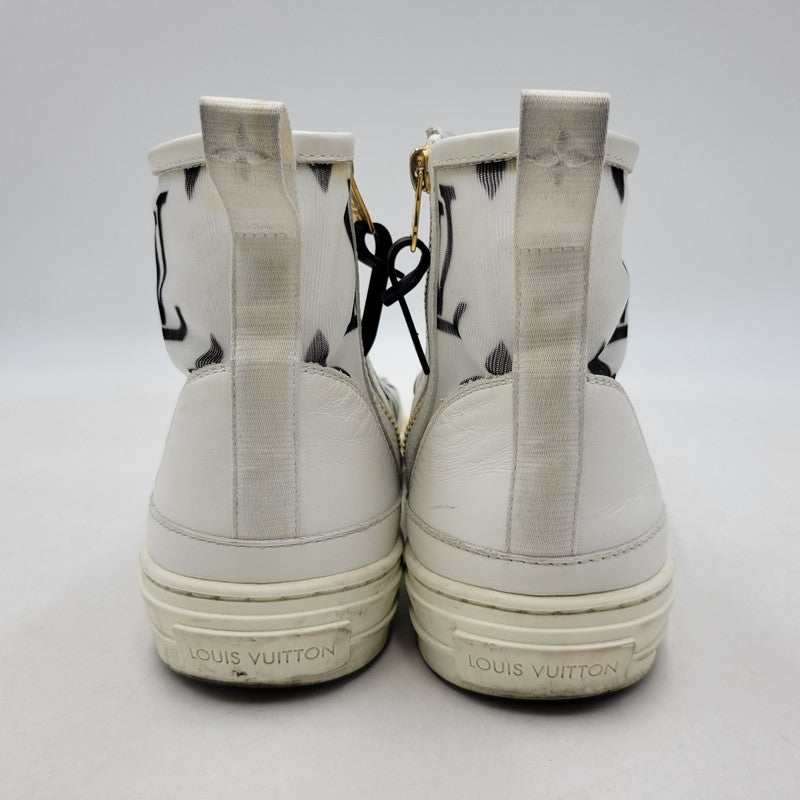 【中古品】【メンズ】 LOUIS VUITTON ルイ・ヴィトン STELLAR SNEAKER BOOT ステラー スニーカー ブーツ シューズ 靴 179-260801-as-03-izu サイズ：42 カラー：ホワイト 万代Net店