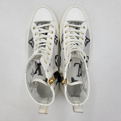 【中古品】【メンズ】 LOUIS VUITTON ルイ・ヴィトン STELLAR SNEAKER BOOT ステラー スニーカー ブーツ シューズ 靴 179-260801-as-03-izu サイズ：42 カラー：ホワイト 万代Net店