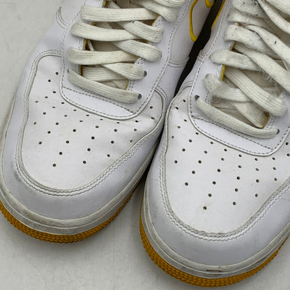 【現状渡し品】【メンズ】 NIKE ナイキ AIR FORCE 1 07 LTHR AJ7280-101 エアフォース 1 07 レザー スニーカー 靴 160-260803-as-24-izu サイズ：28cm カラー：WHITE/YELLOW OCHRE 万代Net店