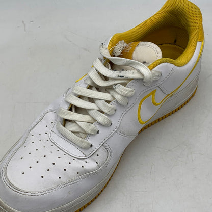 【現状渡し品】【メンズ】 NIKE ナイキ AIR FORCE 1 07 LTHR AJ7280-101 エアフォース 1 07 レザー スニーカー 靴 160-260803-as-24-izu サイズ：28cm カラー：WHITE/YELLOW OCHRE 万代Net店