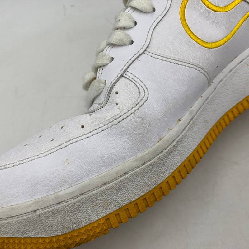 【現状渡し品】【メンズ】 NIKE ナイキ AIR FORCE 1 07 LTHR AJ7280-101 エアフォース 1 07 レザー スニーカー 靴 160-260803-as-24-izu サイズ：28cm カラー：WHITE/YELLOW OCHRE 万代Net店