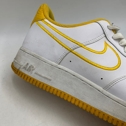 【現状渡し品】【メンズ】 NIKE ナイキ AIR FORCE 1 07 LTHR AJ7280-101 エアフォース 1 07 レザー スニーカー 靴 160-260803-as-24-izu サイズ：28cm カラー：WHITE/YELLOW OCHRE 万代Net店