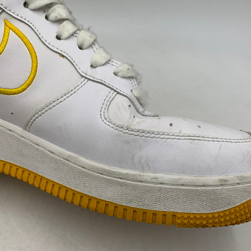 【現状渡し品】【メンズ】 NIKE ナイキ AIR FORCE 1 07 LTHR AJ7280-101 エアフォース 1 07 レザー スニーカー 靴 160-260803-as-24-izu サイズ：28cm カラー：WHITE/YELLOW OCHRE 万代Net店