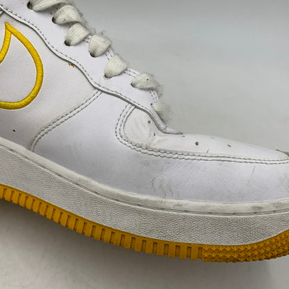 【現状渡し品】【メンズ】 NIKE ナイキ AIR FORCE 1 07 LTHR AJ7280-101 エアフォース 1 07 レザー スニーカー 靴 160-260803-as-24-izu サイズ：28cm カラー：WHITE/YELLOW OCHRE 万代Net店
