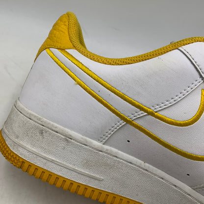 【現状渡し品】【メンズ】 NIKE ナイキ AIR FORCE 1 07 LTHR AJ7280-101 エアフォース 1 07 レザー スニーカー 靴 160-260803-as-24-izu サイズ：28cm カラー：WHITE/YELLOW OCHRE 万代Net店