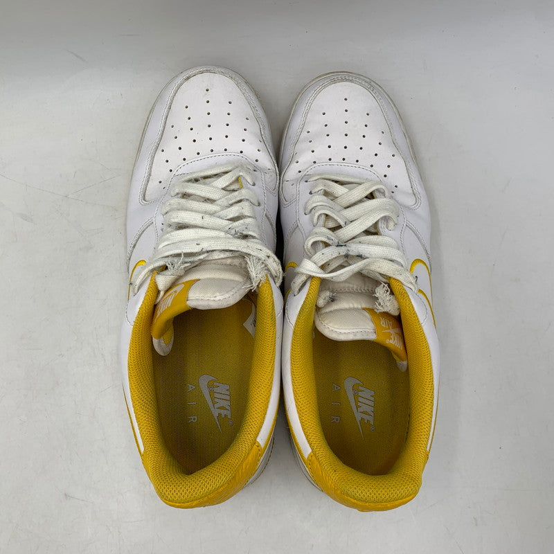 【現状渡し品】【メンズ】 NIKE ナイキ AIR FORCE 1 07 LTHR AJ7280-101 エアフォース 1 07 レザー スニーカー 靴 160-260803-as-24-izu サイズ：28cm カラー：WHITE/YELLOW OCHRE 万代Net店