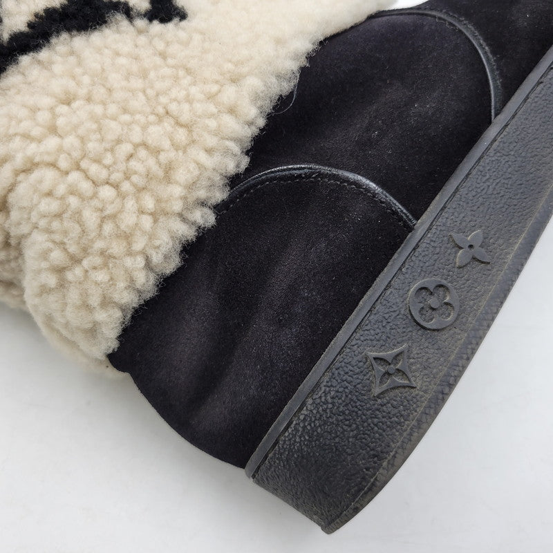 【中古品】【メンズ】 LOUIS VUITTON ルイ・ヴィトン SNOW DROP FLAT ANKLE BOOTS スノードロップ フラット アンクルブーツ シューズ 靴 179-260801-as-02-izu サイズ：42 カラー：ブラック×ベージュ 万代Net店