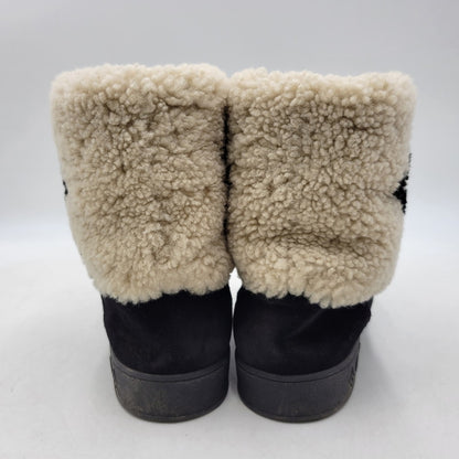 【中古品】【メンズ】 LOUIS VUITTON ルイ・ヴィトン SNOW DROP FLAT ANKLE BOOTS スノードロップ フラット アンクルブーツ シューズ 靴 179-260801-as-02-izu サイズ：42 カラー：ブラック×ベージュ 万代Net店