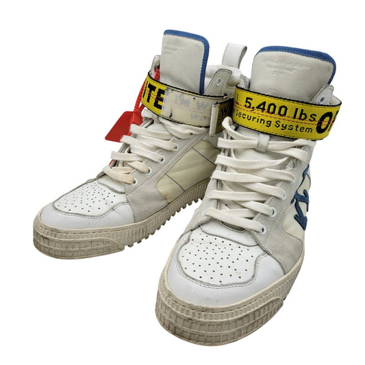 【中古品】【メンズ】 OFF-WHITE オフホワイト WHITE HI TOP SNEAKERS ホワイト ハイ トップ スニーカー 靴 162-260801-as-05-izu サイズ：42 カラー：ホワイト系 万代Net店