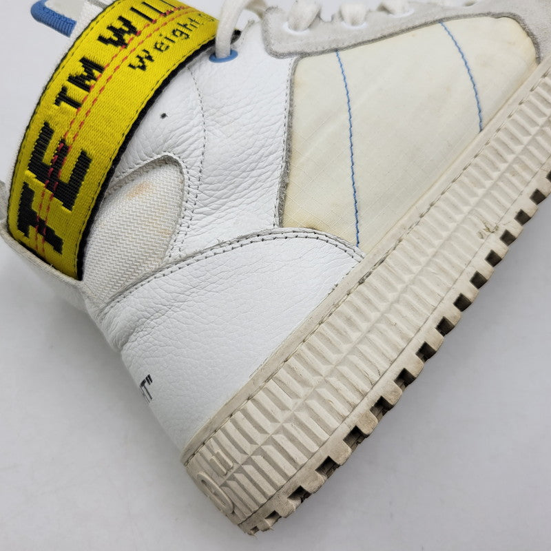 【中古品】【メンズ】 OFF-WHITE オフホワイト WHITE HI TOP SNEAKERS ホワイト ハイ トップ スニーカー 靴 162-260801-as-05-izu サイズ：42 カラー：ホワイト系 万代Net店