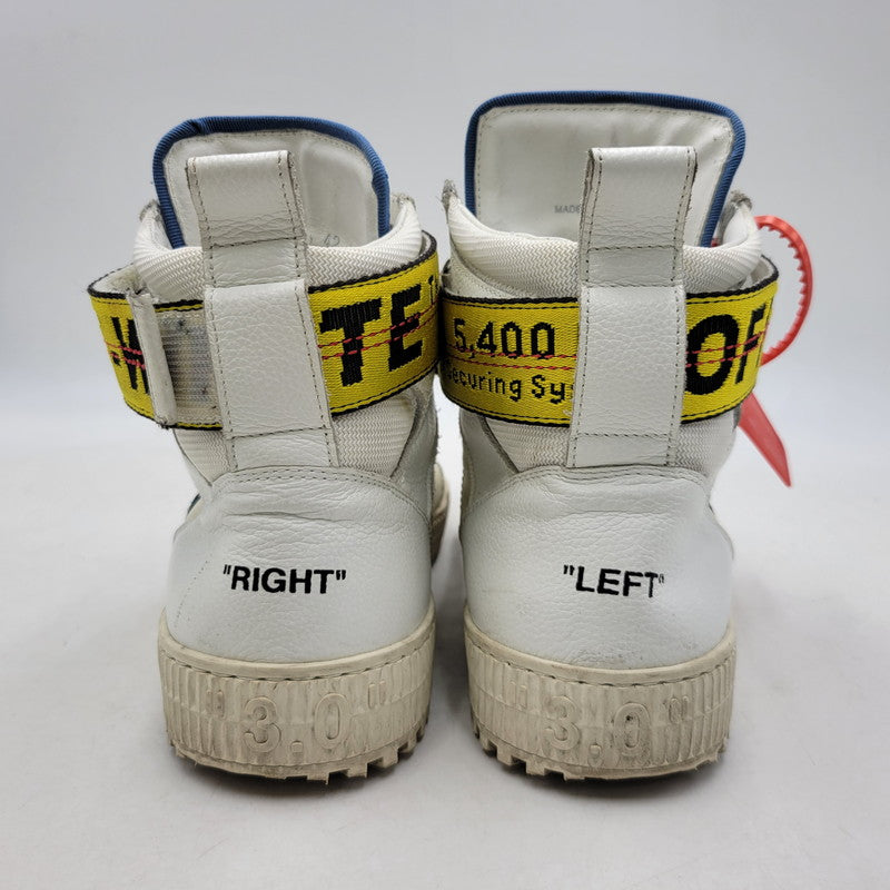 【中古品】【メンズ】 OFF-WHITE オフホワイト WHITE HI TOP SNEAKERS ホワイト ハイ トップ スニーカー 靴 162-260801-as-05-izu サイズ：42 カラー：ホワイト系 万代Net店