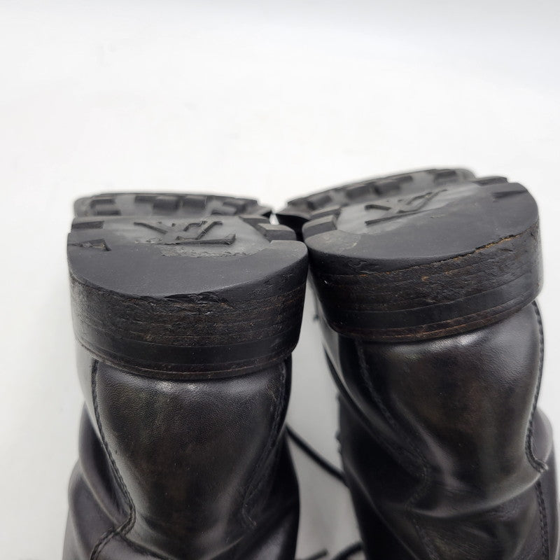 【現状渡し品】【メンズ】 LOUIS VUITTON ルイ・ヴィトン FIREMAN BOOTS ファイヤーマンブーツ 靴 179-260801-as-07-izu サイズ：7 1/2 カラー：ブラック 万代Net店