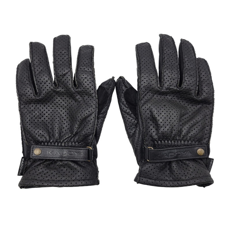 【中古品】【メンズ/レディース】 KADOYA カドヤ パンチングメッシュレザーグローブ 手袋 208-260803-as-34-izu サイズ：L カラー：ブラック 万代Net店