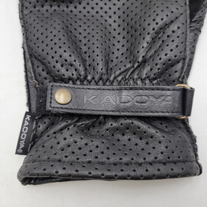 【中古品】【メンズ/レディース】 KADOYA カドヤ パンチングメッシュレザーグローブ 手袋 208-260803-as-34-izu サイズ：L カラー：ブラック 万代Net店