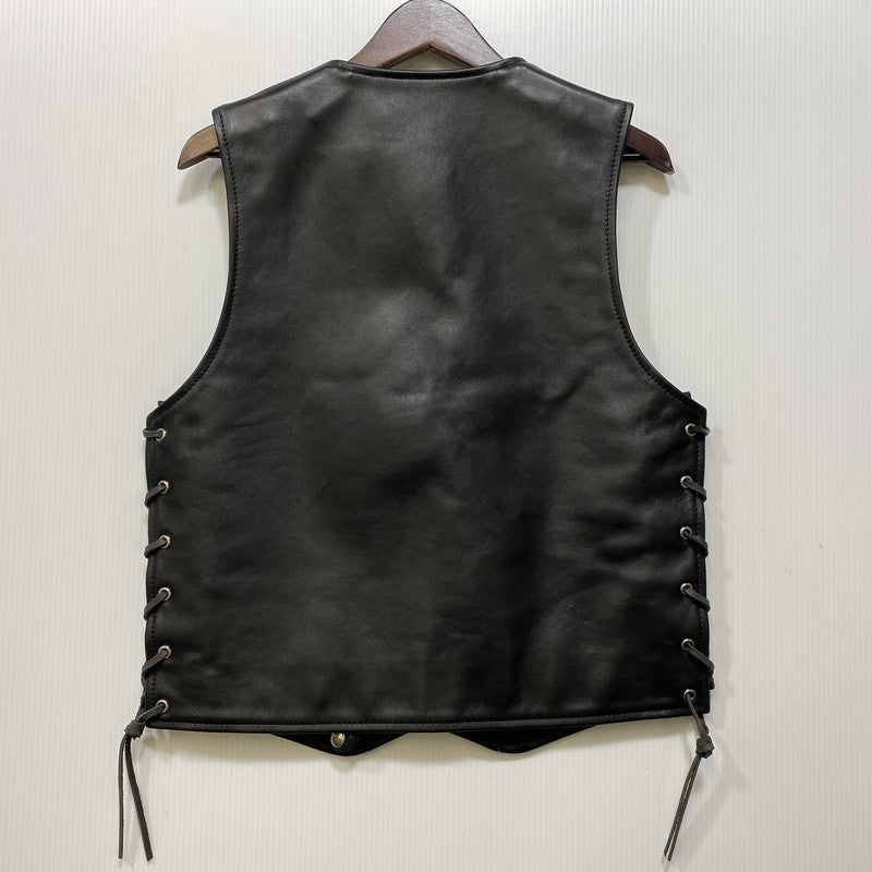【中古品】【メンズ】 KADOYA カドヤ BUTTON DOWN VEST ボタンダウンベスト 145-260801-as-14-izu サイズ：L カラー：ブラック 万代Net店