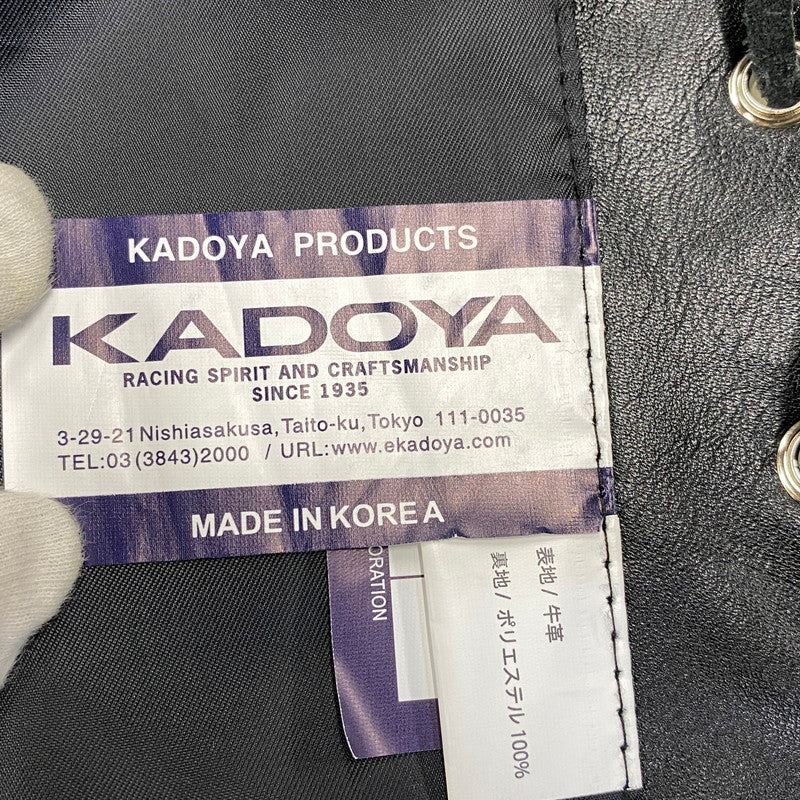 【中古品】【メンズ】 KADOYA カドヤ BUTTON DOWN VEST ボタンダウンベスト 145-260801-as-14-izu サイズ：L カラー：ブラック 万代Net店