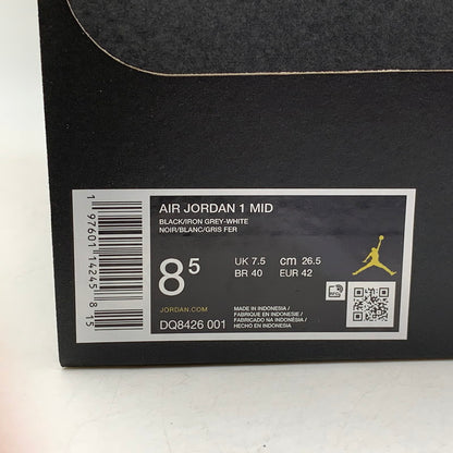 【中古品】【メンズ】 NIKE ナイキ AIR JORDAN 1 MID DQ8426-001 エア ジョーダン 1 ミッド スニーカー 靴 160-260803-as-26-izu サイズ：26.5cm カラー：BLACK/IRON GREY-WHITE 万代Net店