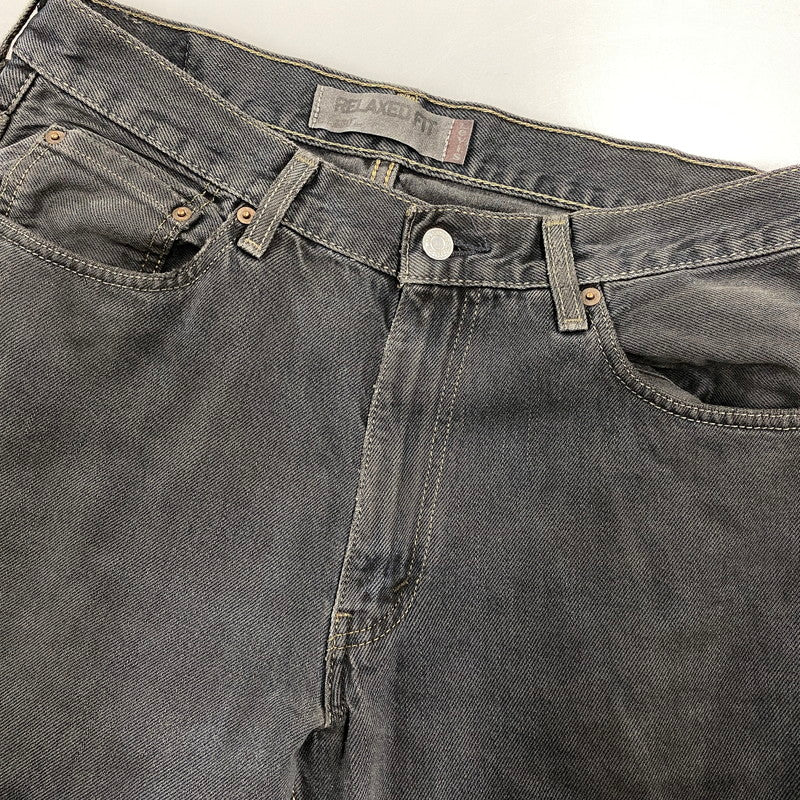 【中古品】【メンズ】 LEVI'S リーバイス 刻印4032 550 後染め RELAXED FIT BLACK DENIM PANTS リラックス フィット ブラック デニム パンツ ボトムス 157-260806-yn-06-izu サイズ：不明 カラー：ブラック 万代Net店