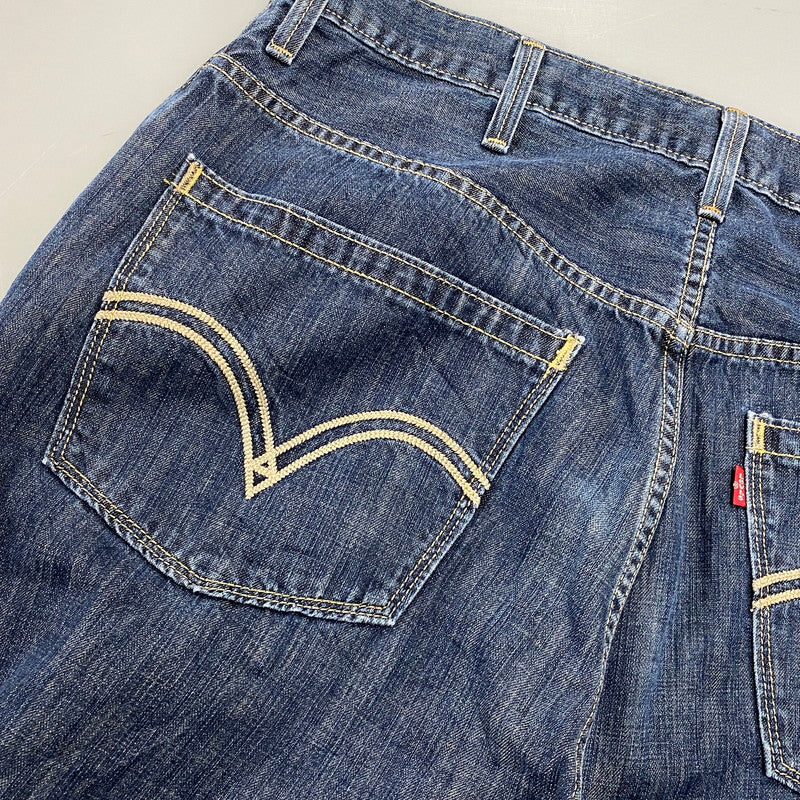 【中古品】【メンズ】 LEVI'S リーバイス 055570014 刻印3411 2009年製 00S 557 RELAXED BOOTCUT DENIM PANTS リラックス ブーツカット デニム パンツ ボトムス 157-260806-yn-07-izu サイズ：38×32 カラー：インディゴ 万代Net店