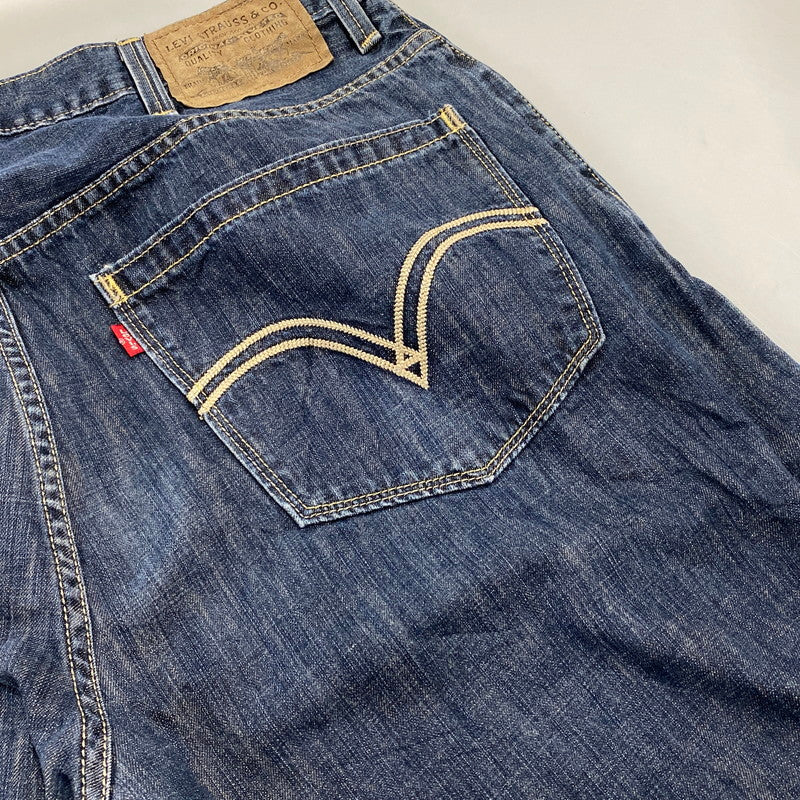 【中古品】【メンズ】 LEVI'S リーバイス 055570014 刻印3411 2009年製 00S 557 RELAXED BOOTCUT DENIM PANTS リラックス ブーツカット デニム パンツ ボトムス 157-260806-yn-07-izu サイズ：38×32 カラー：インディゴ 万代Net店